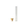 open ended glass pre roll tubes standing beside a gold champagne cork