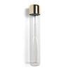 115 millimeter glass pre roll tube with child resistant gold cap front