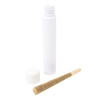 115 millimeter white pet plastic pre roll tube with smooth white child resistant cap pre rolled cone outside