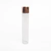 115 millimeter glass pre roll tubes with child resistant metallic rose gold cap front