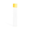 115 millimeter glass pre roll tubes with child resistant yellow smooth cap front