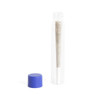 115 millimeter glass pre roll tubes with child resistant blue smooth cap pre rolled cone inside