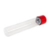 115 millimeter clear pet plastic tube 22 millimeter red alumite child resistant cap bottom