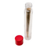 115 millimeter clear pet plastic tube 22 millimeter red alumite child resistant cap pre rolled cone inside