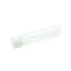 125 millimeter clear jumbo glass tube 30 millimeter jumbo matte white smooth cap child resistant side