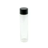 125 millimeter clear jumbo glass tube 30 millimeter jumbo matte black smooth cap child resistant front