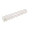 120 millimeter clear glass single width cork tube with white silicone cap side