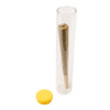 120 millimeter clear glass wide cork tube with yellow silicone cap with pre rolled cone inside