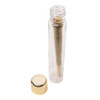 115 millimeter clear pet plastic tube with 22 milimeter metallic gold cr cap with pre rolled cone inside