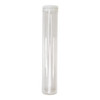 120 millimeter clear glass wide cork tube with white silicone cap front