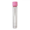 115 millimeter clear pet plastic tube with 22 millimeter matte pink smooth cr cap front