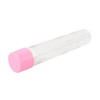 115 millimeter clear pet plastic tube with 22 millimeter matte pink smooth cr cap front side