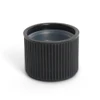  22mm Black Ridged CR Cap [400 per Case] [CAP ONLY] 
