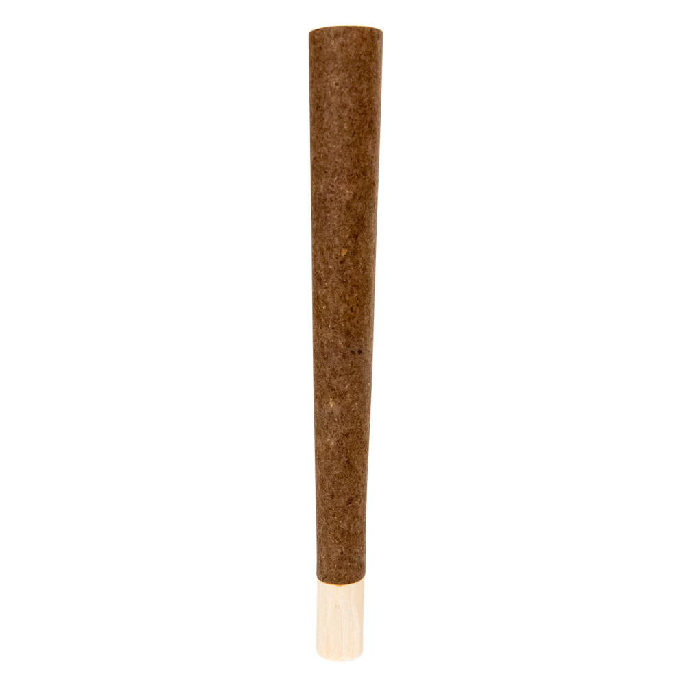 109mm Pre-Rolled Cone Dark Brown Hybrid Hemp Wrap with Wood Tip (9mm x 30mm) [50 per Case]