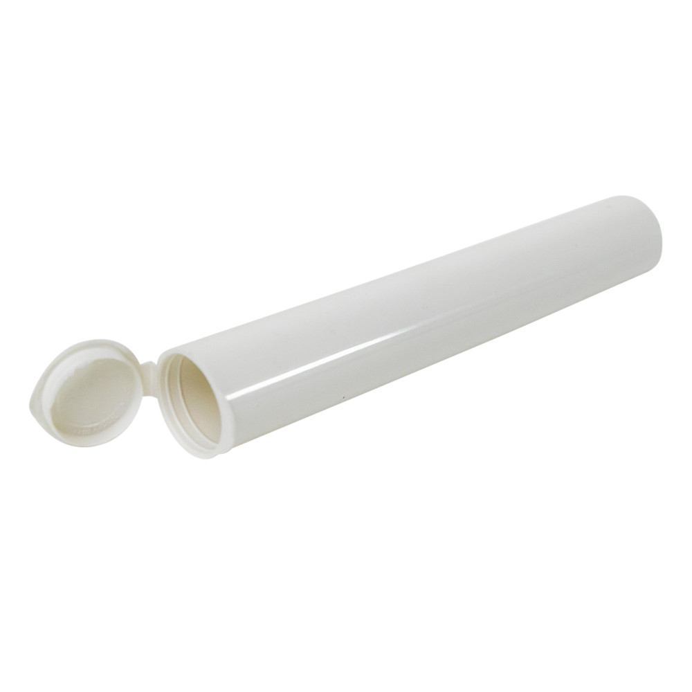 116mm Compostable Pop-Top Tube - White - Child Resistant [800
