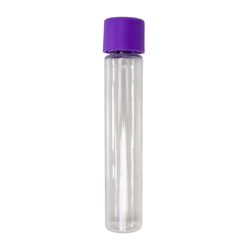 115mm Clear PET Plastic Tube with 22mm Matte Purple Smooth CR Cap 115mm Clear PET Plastic Tube with 22mm Matte Purple Smooth CR Cap