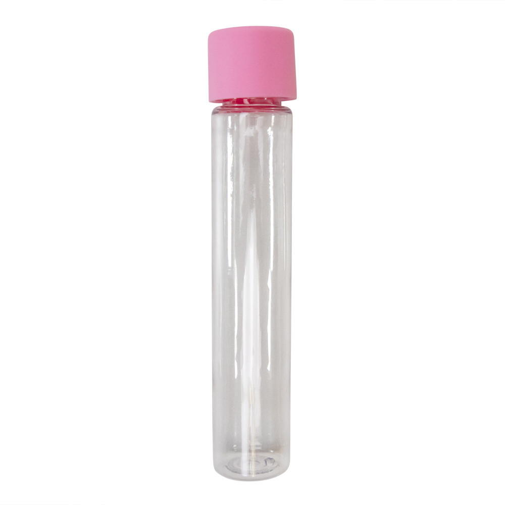 115 millimeter clear pet plastic tube with 22 millimeter matte pink smooth cr cap front 115 millimeter clear pet plastic tube with 22 millimeter matte pink smooth cr cap front