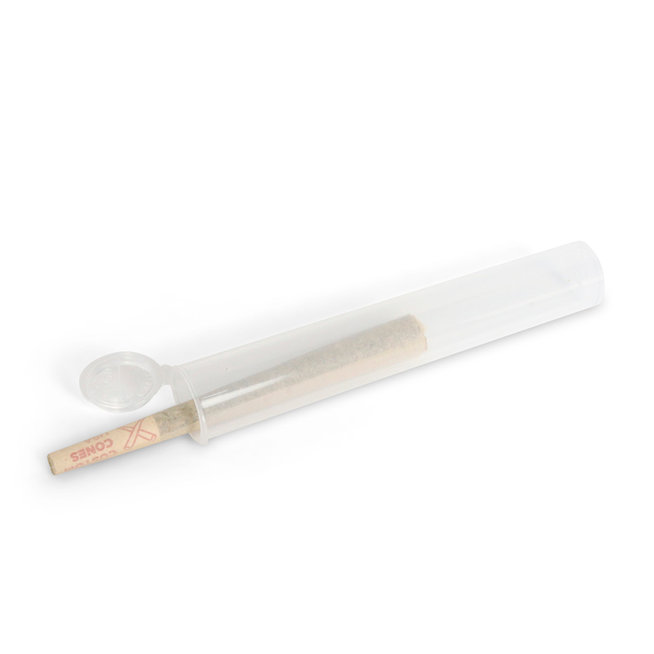 116mm Clear White Glass Pre Roll Tube