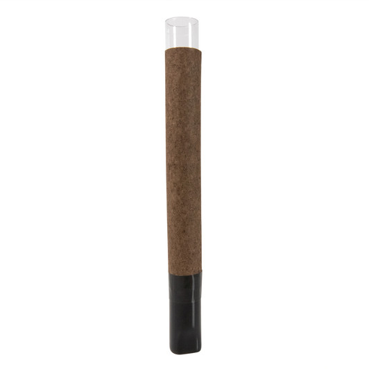 109mm Pre-Rolled Tube Dark Brown Hybrid Hemp Wrap with Black Ceramic Tip