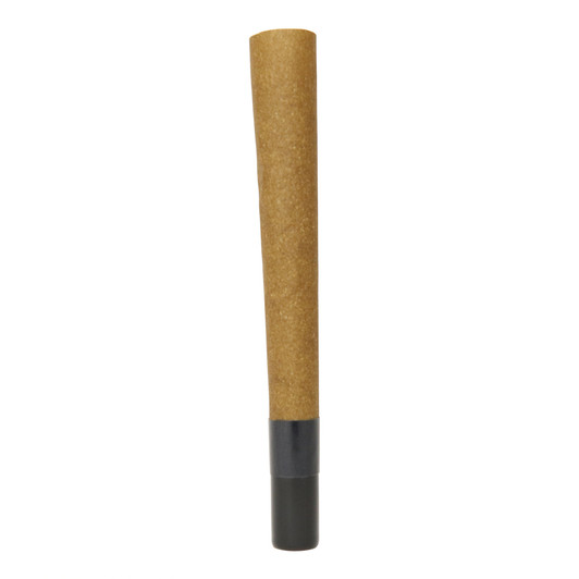 90mm Pre-Rolled Cone Standard Brown Hemp Wrap with Black Ceramic Tip