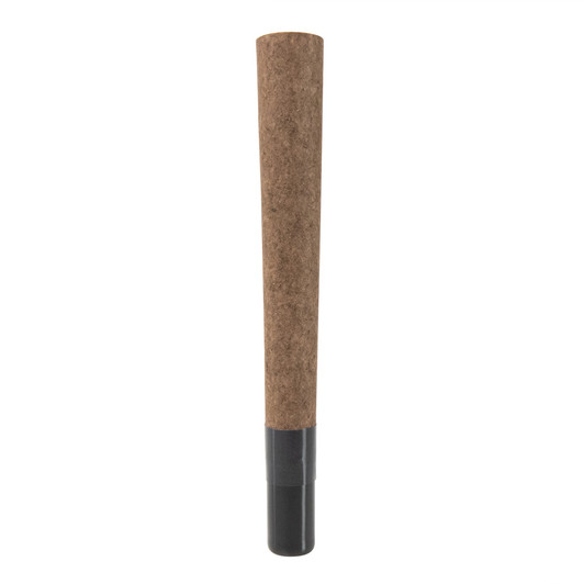 90mm Pre-Rolled Cone Dark Brown Hybrid Hemp Wrap with Black Ceramic Tip