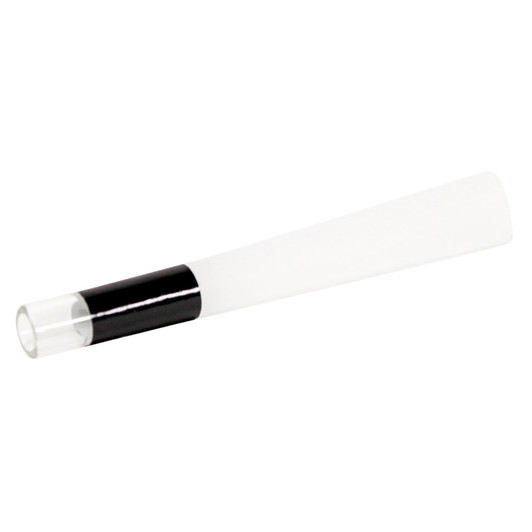 90mm Pre-Rolled Cone Refined White Paper with Glass Tip (9mm x 30mm) [75 per Case]