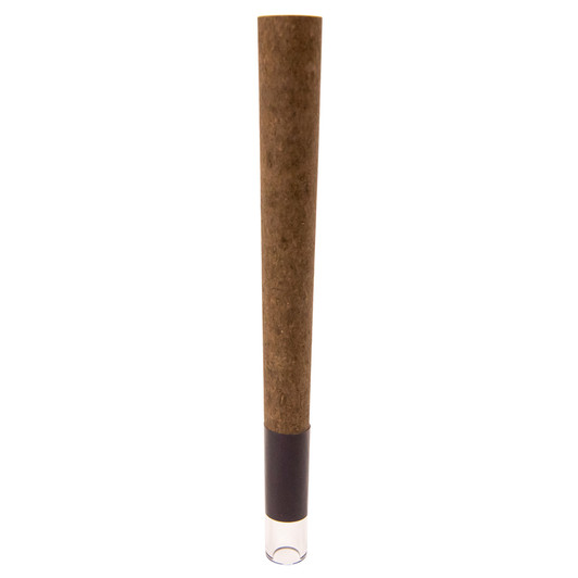 109mm Pre-Rolled Cone Dark Brown Hybrid Hemp Wrap with Glass Tip (9mm x 30mm) [50 per Case]