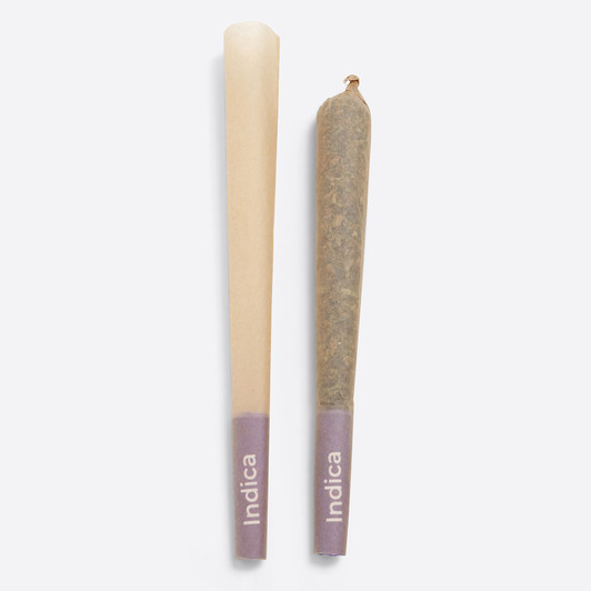 109mm Indica - Purple - Natural Brown - Pre-Rolled Cones - [800 Cones per Case]