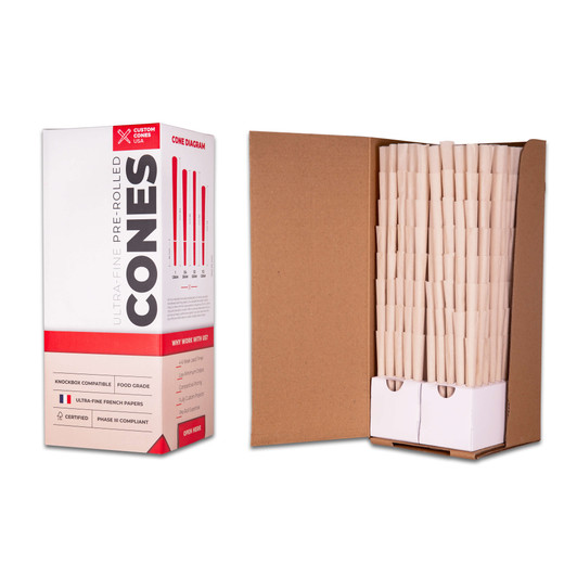 109mm Pre-Rolled Cones - 100% Organic Hemp Paper [800 Cones per Case]