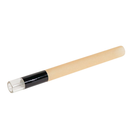 109mm Pre-Rolled Tube Natural Brown Glass tipped with Glossy Black Band (11mm x 30mm) [100 per Case]