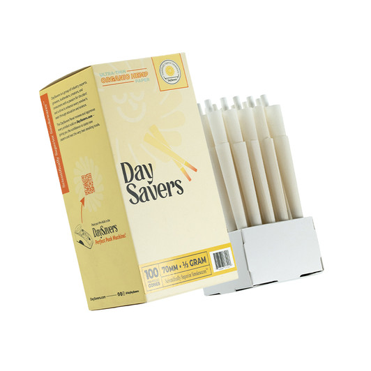 DaySavers Mini "Dogwalker" Organic Hemp Pre Rolled Cones [100 Cone Box]