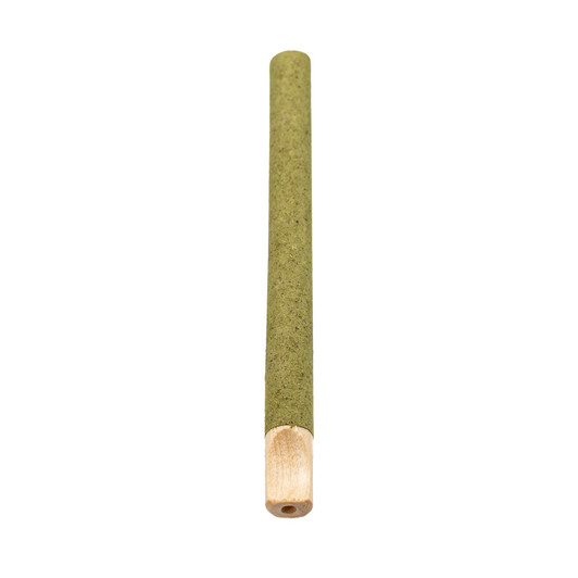 upright green cone from hemp wrap blunt cones with a natural wood tip at the bottom
