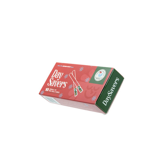 DaySavers Half Gram 1 1/4 Christmas Edition Ultra-Refined White Artisan Pre Rolled Tubes [10 Pack]