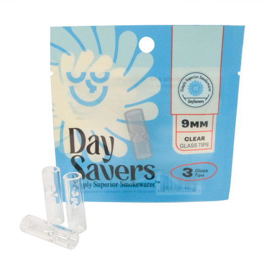 DaySavers 9mm Glass Filter Tips [Pack of 3 - Tips Only]