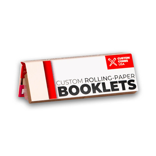 1 1/4 Inch Rolling Paper Booklet with Tips and Custom Branding