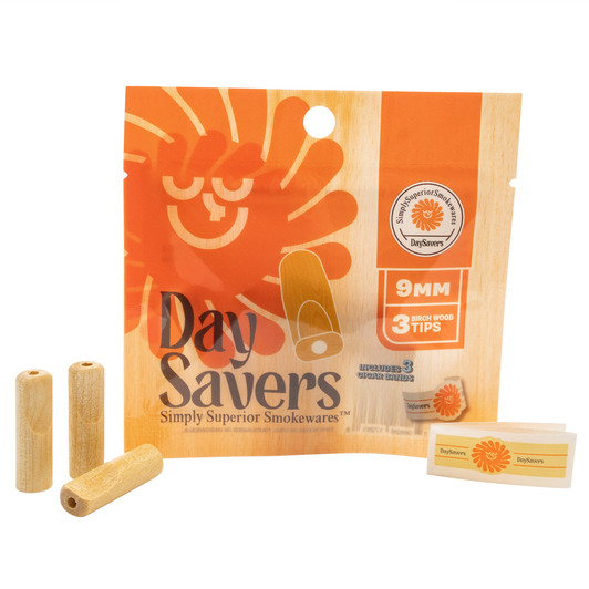 Display Box - DaySavers Natural Wood Filter Tips [3 Tips per Pack, 20 Packs per Box]