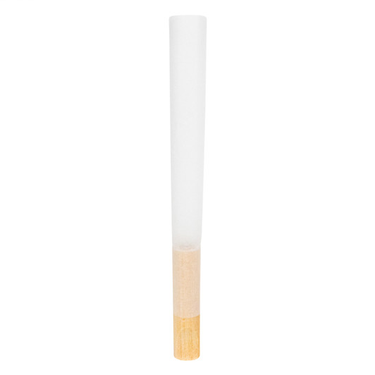 *Discontinued* 109mm Pre-Rolled Cone Refined White with Wood Tip (9mm x 38mm) [100 per Case]