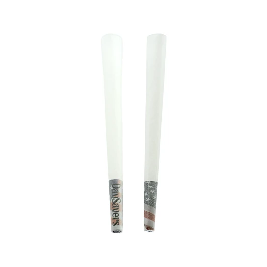 DaySavers 1 Gram King Size American Flag Pre Rolled Cones - Refined White [Pack of 3 Cones]