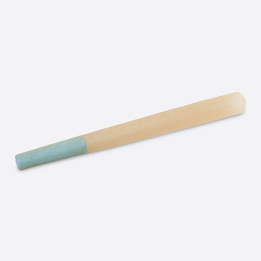 109mm Blue Tipped Cones - Natural Brown Paper - Designer Pre-Rolled Cones - [800 Cones per Case]
