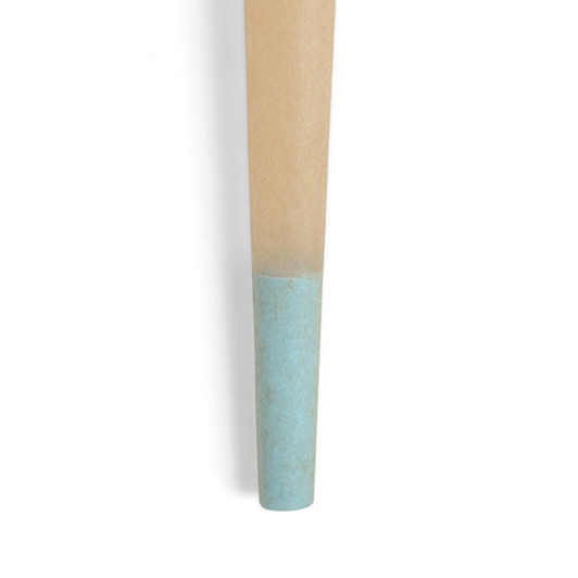 98mm Blue Tipped Cones - Natural Brown Paper - Designer Pre-Rolled Cones - [800 Cones per Case]