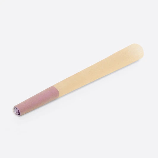 98mm Purple Tipped Cones - Natural Brown Paper - Designer Pre-Rolled Cones - [800 Cones per Case]