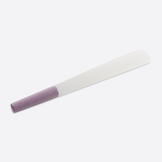 109mm Purple Tipped Cones - Refined White Paper - Designer Pre-Rolled Cones - [800 Cones per Case]