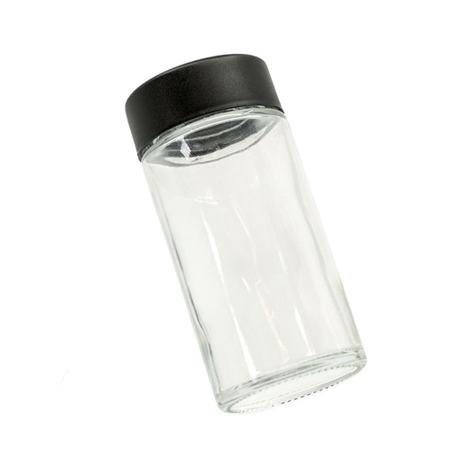 90mm Clear Glass Mini Jar - Fits 44mm Cap - Child Resistant - [JAR ONLY] - [200 per Case]