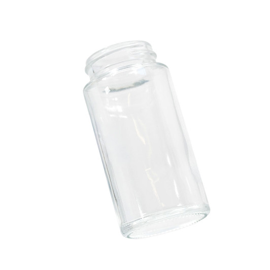 90 millimeter clear glass mini jar - fits 44 millimeter cap child resistant jar only 200 per case