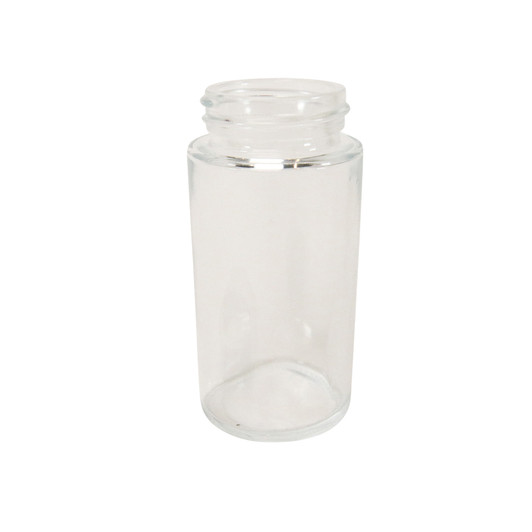 90mm Clear Glass Mini Jar - Fits 44mm Cap - Child Resistant - [JAR ONLY] - [200 per Case]