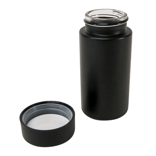 90mm Black Glass Mini Jar - Fits 44mm Cap - Child Resistant - [JAR ONLY] - [200 per Case]