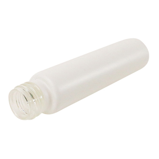 100mm Matte White Glass Tube - Fits 22mm Cap - Child Resistant - [TUBE ONLY] - [400 per Case]