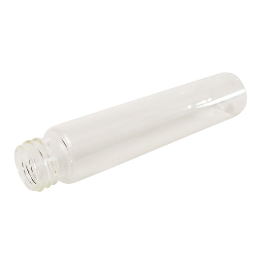 115mm Clear Glass Tube - Fits 24mm Cap - Child Resistant - [TUBE ONLY] - [400 per Case]