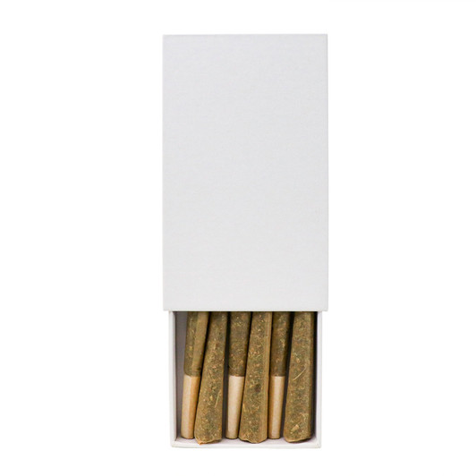 *Discontinued* Child-Resistant Push Pack in White - No Divider - For 98mm Pre-Rolls [Case of 200]
