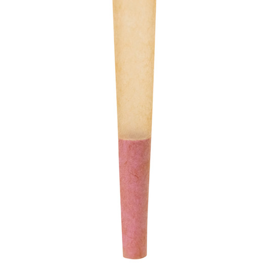 84mm/26mm Pink Tipped Cones - Natural Brown Paper - Designer Pre-Rolled Cones - [900 Cones per Case]